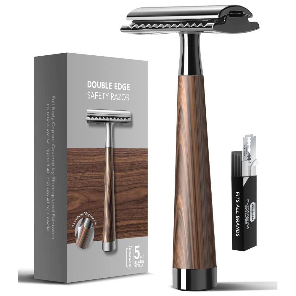 Safety Razor Handle - Professional Men's Double Edge Safety Razor,