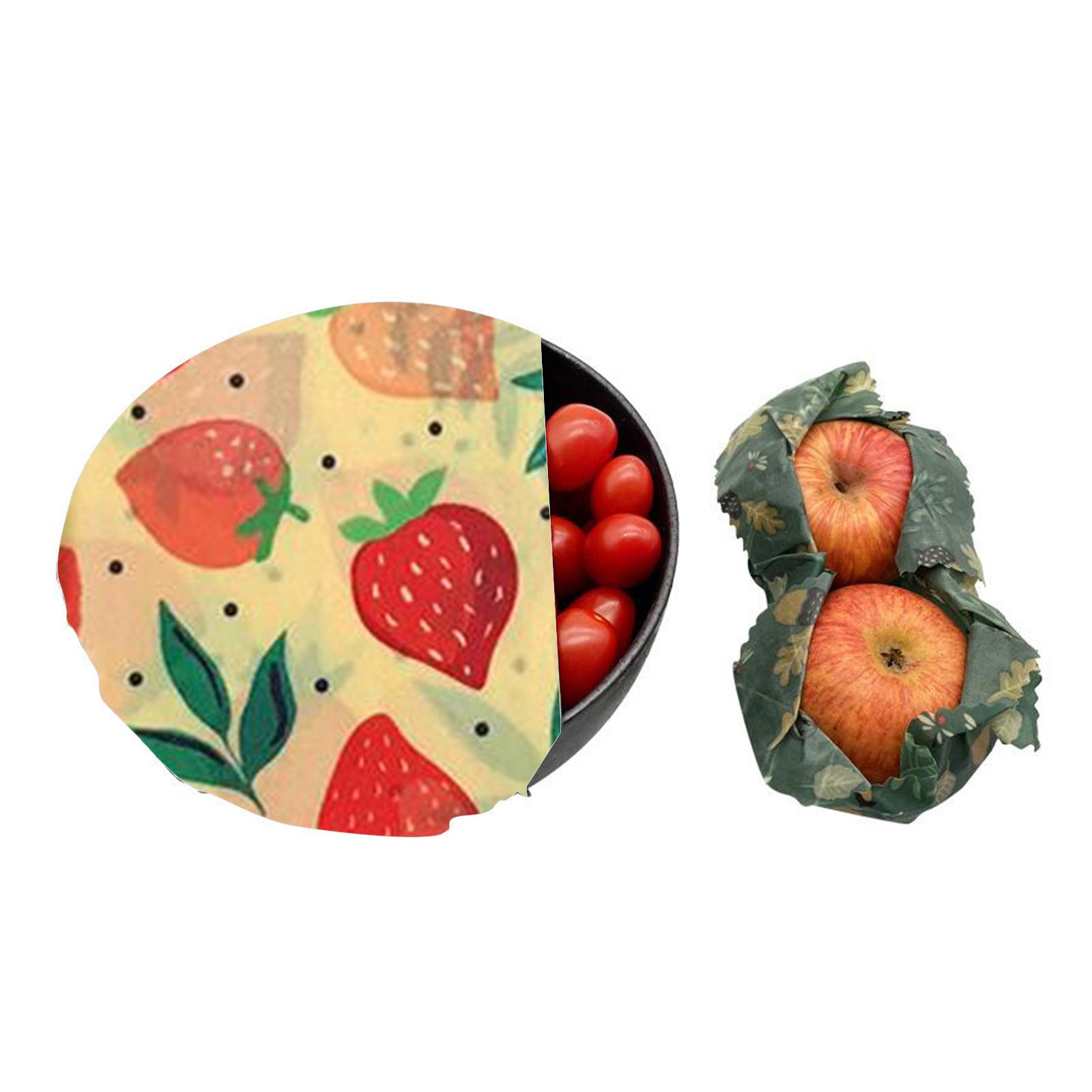 Beeswax Food Cover - 4x Beeswax Food Wraps for Wrapping