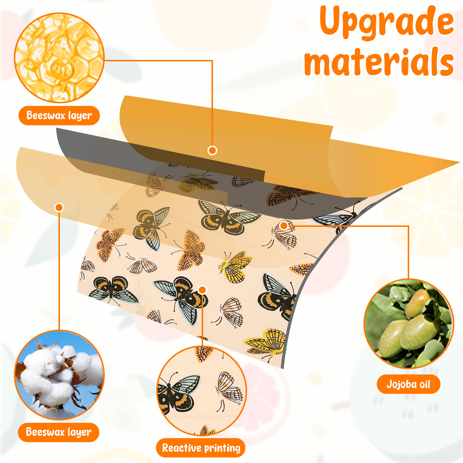 11 Pcs Beeswax Food Wrap Set R - đánh giá và giá Beeswax Food Cover