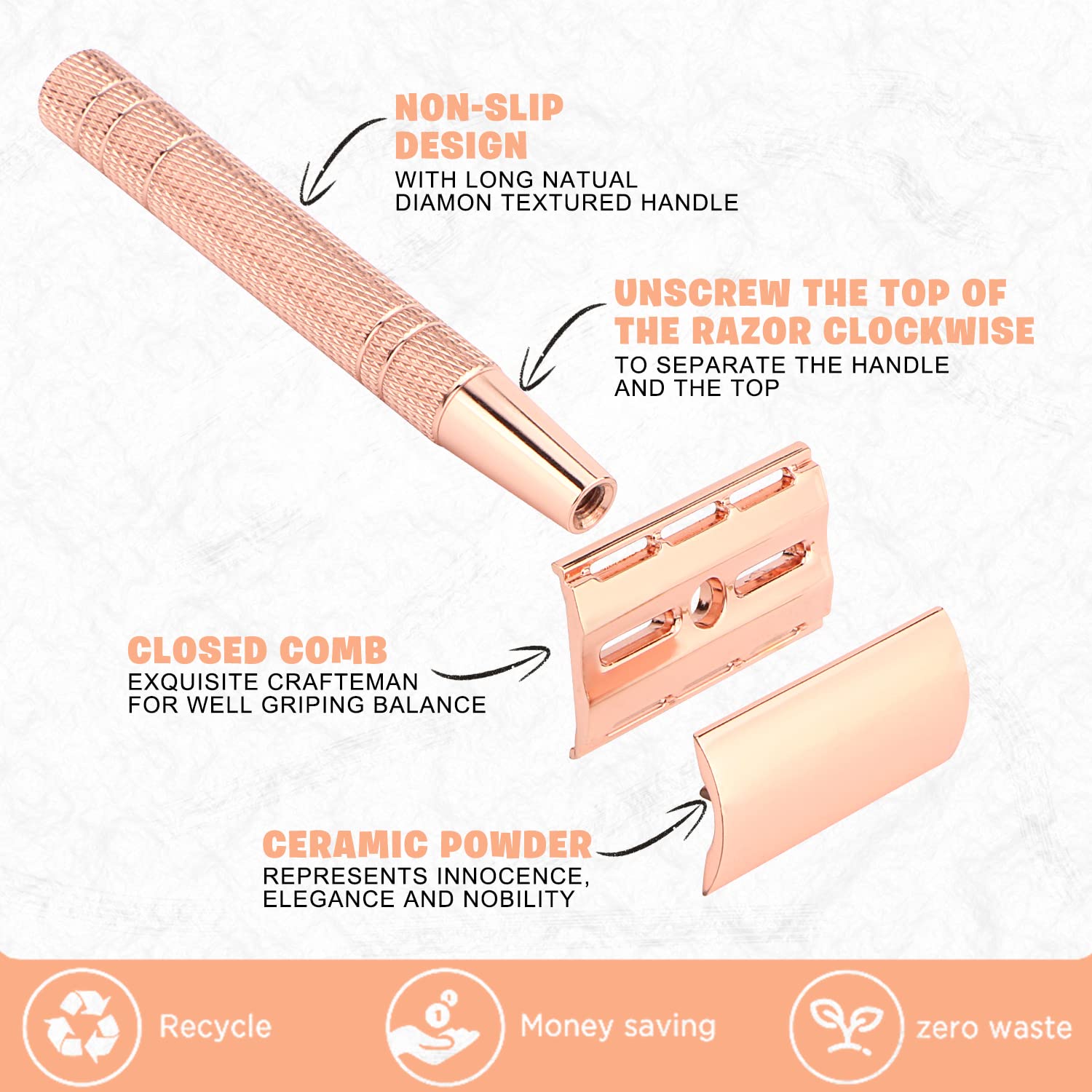 Reusable Double Edge Safety Ra - đánh giá và giá Safety Razor Handle