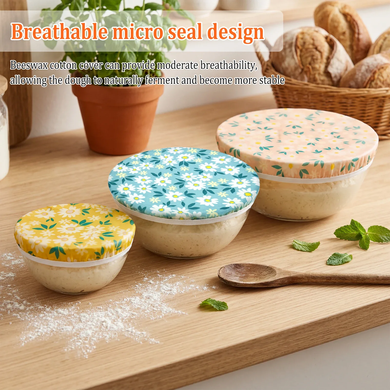 3Pcs Bowl Covers Cotton Beeswa - đánh giá và giá Beeswax Food Cover