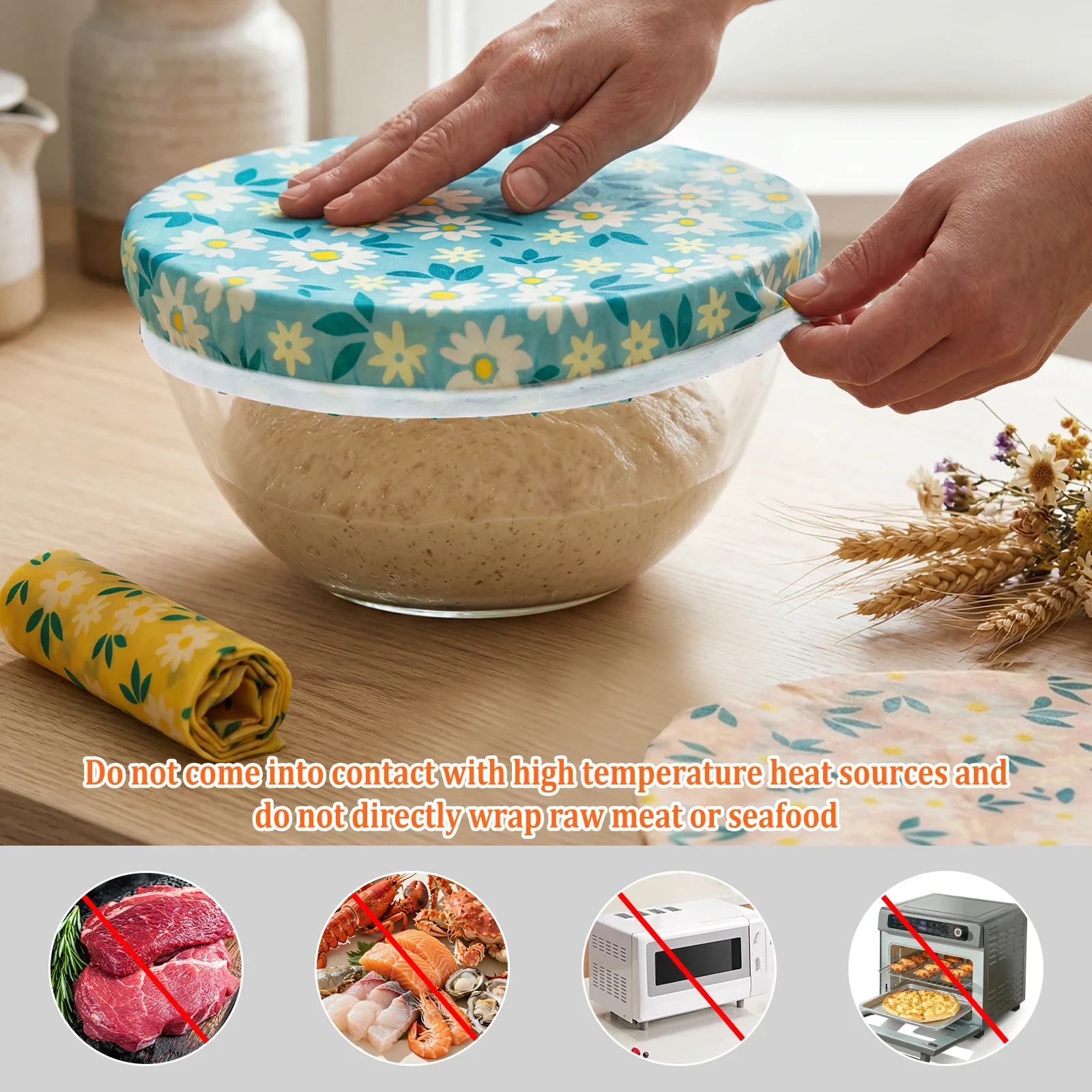 3Pcs Bowl Covers Cotton Beeswa - đánh giá và giá Beeswax Food Cover