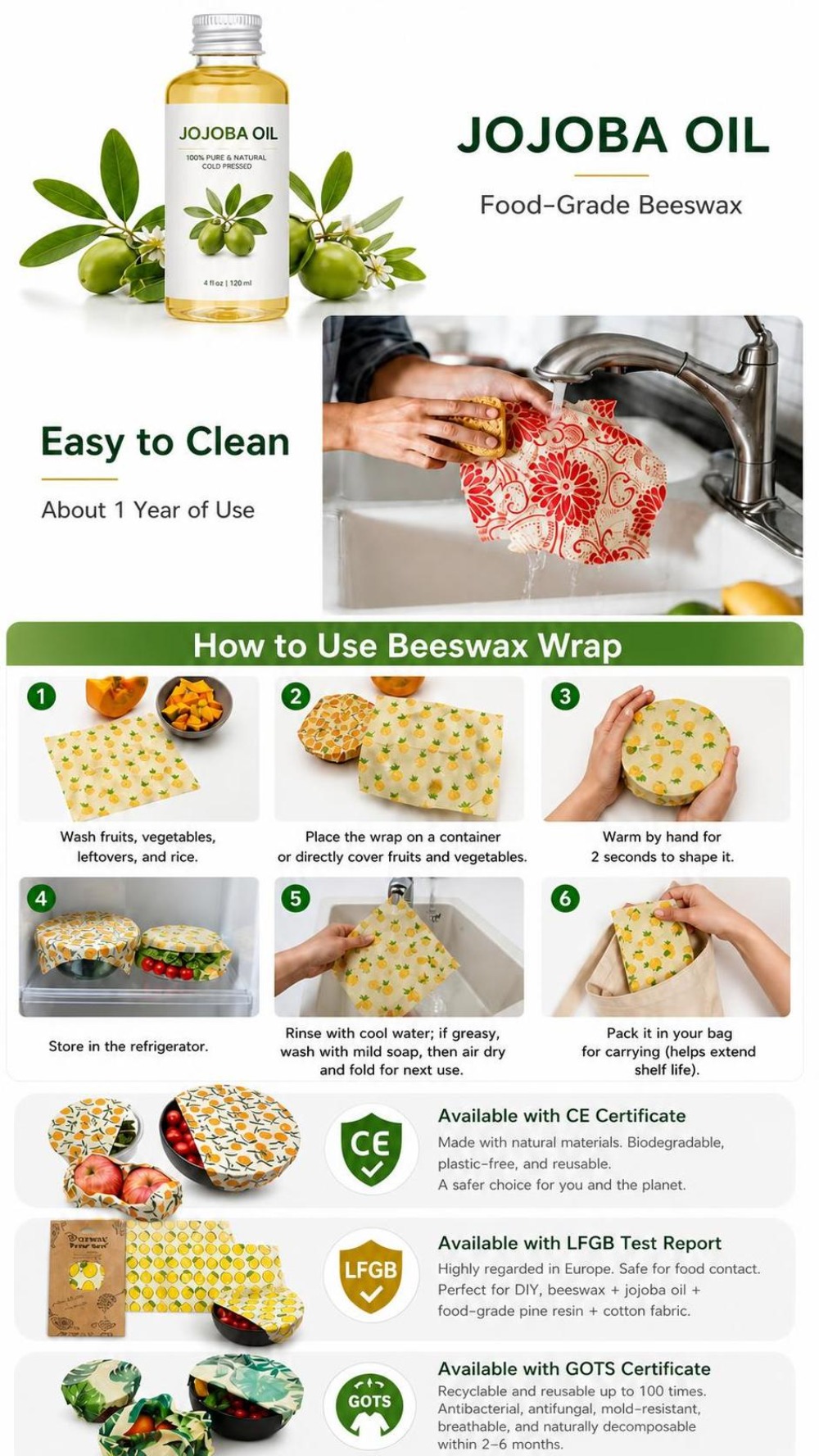 9pcs Multi Size Beeswax Food W - đánh giá và giá Beeswax Food Cover