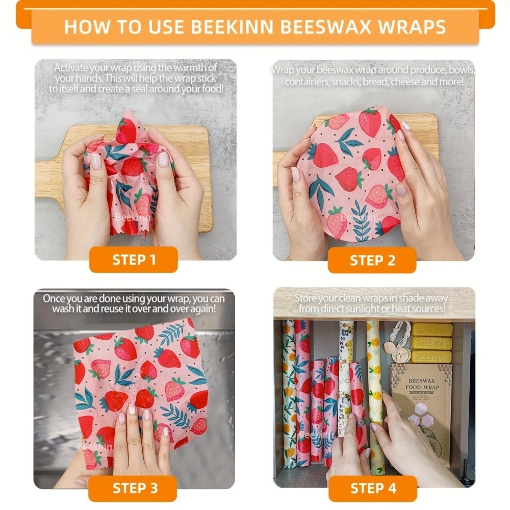 9pcs Multi Size Beeswax Food W - đánh giá và giá Beeswax Food Cover