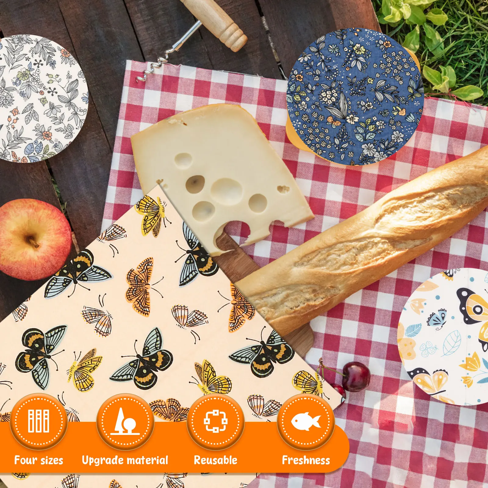 11 Pcs Beeswax Food Wrap Set R - đánh giá và giá Beeswax Food Cover